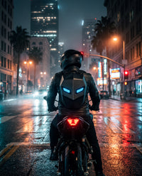 LED Eyes Hard-Shell Helmet Backpack