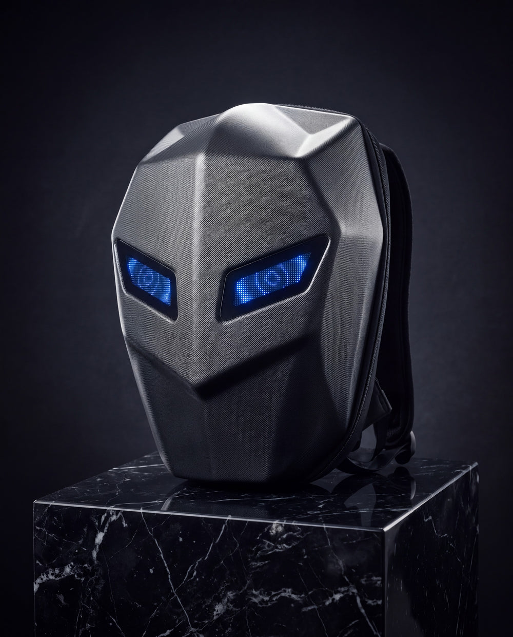 LED Eyes Hard-Shell Helmet Backpack