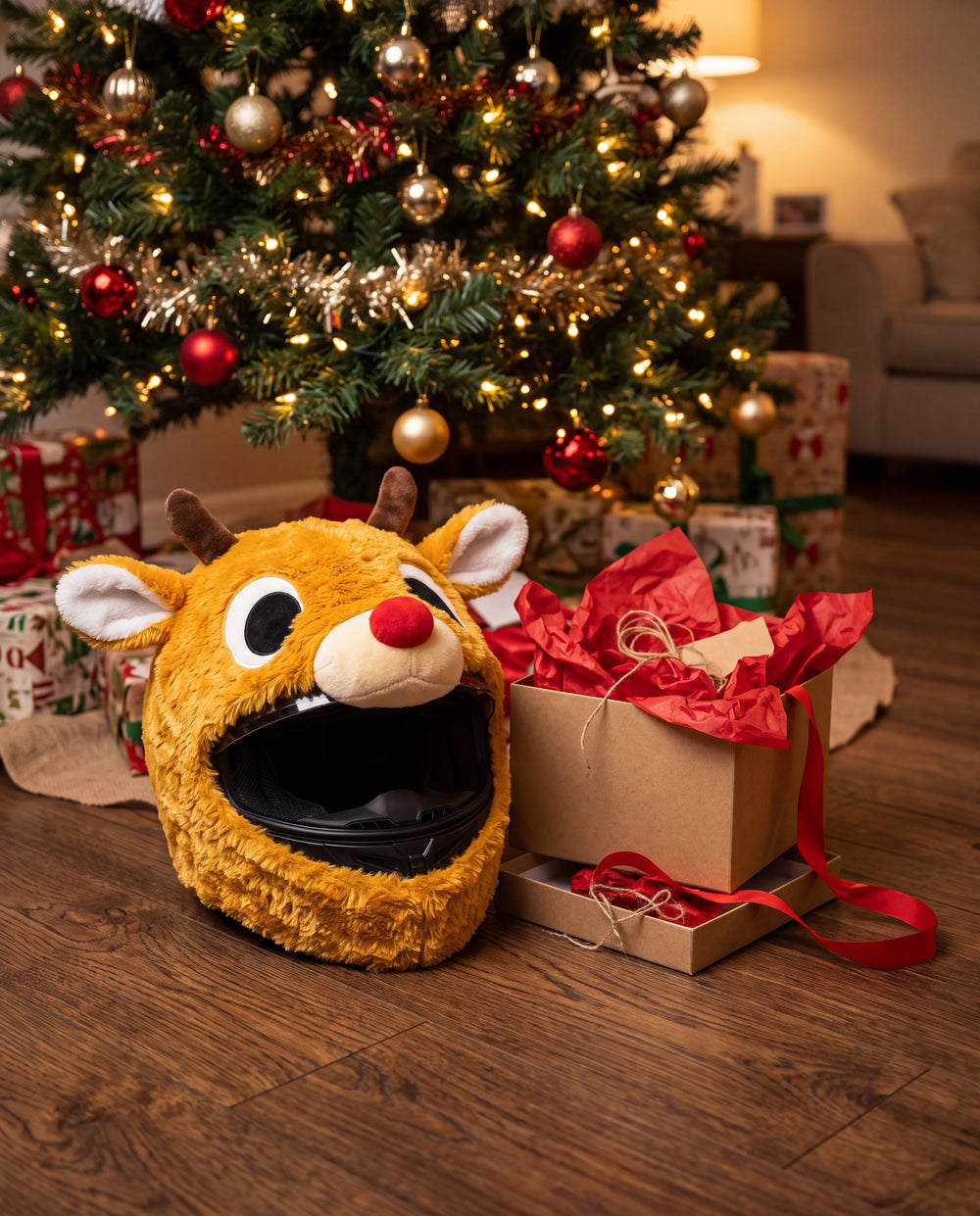 LidBuddy Plush Christmas Helmet Cover